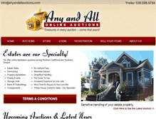 Tablet Screenshot of anyandallauctions.com